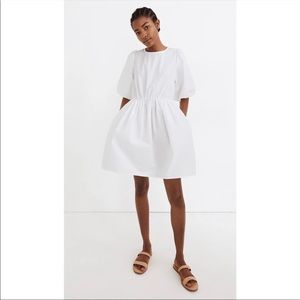 Madewell poplin crewneck mini dress